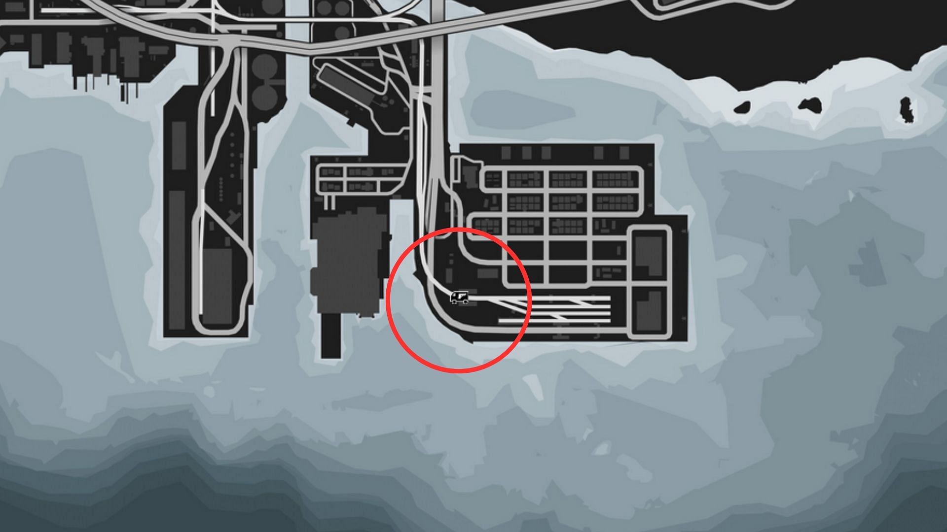 The exact coordinates of the GTA Online Gun Van Location Today (Image via Rockstar Games)